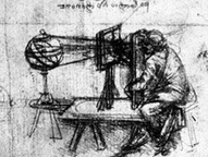 Леонардо да Винчи. Чертежник, рисующий армиллярную сферу. 1510. Milan, Biblioteca Ambrosiana, Codex Atlanticus. Леонардо да Винчи. Чертежник, рисующий армиллярную сферу. 1510. Milan, Biblioteca Ambrosiana, Codex Atlanticus.